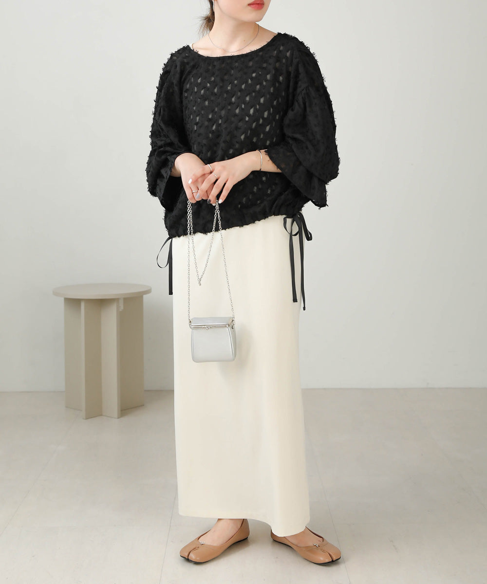 Bab 前後2WAYジャガードブラウス