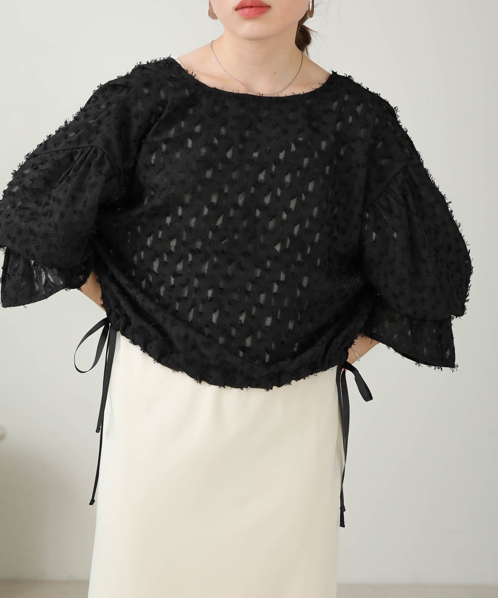 Bab 前後2WAYジャガードブラウス