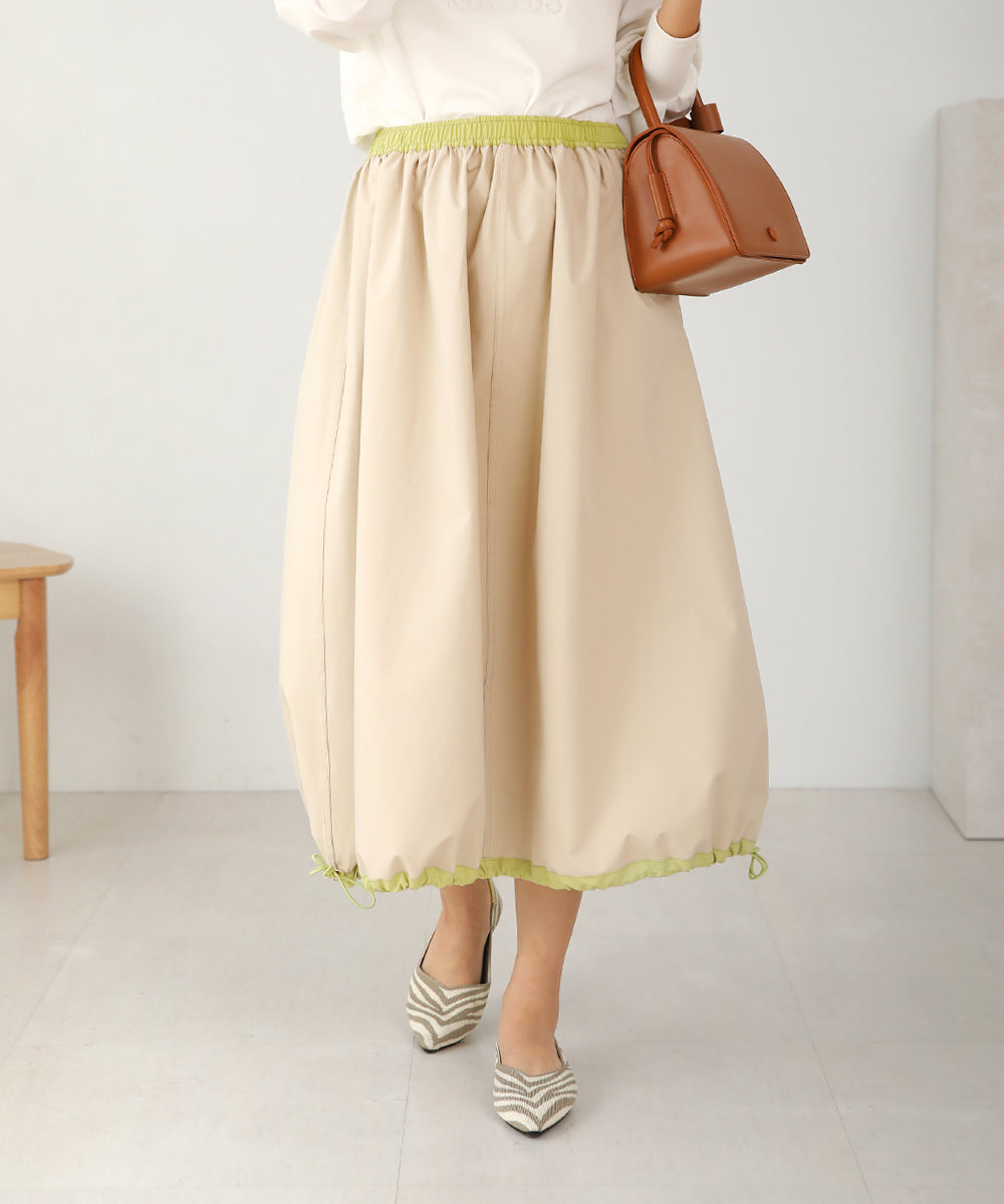 リバーシブルフレアバルーンスカート