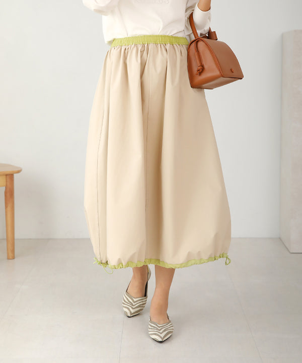 リバーシブルフレアバルーンスカート