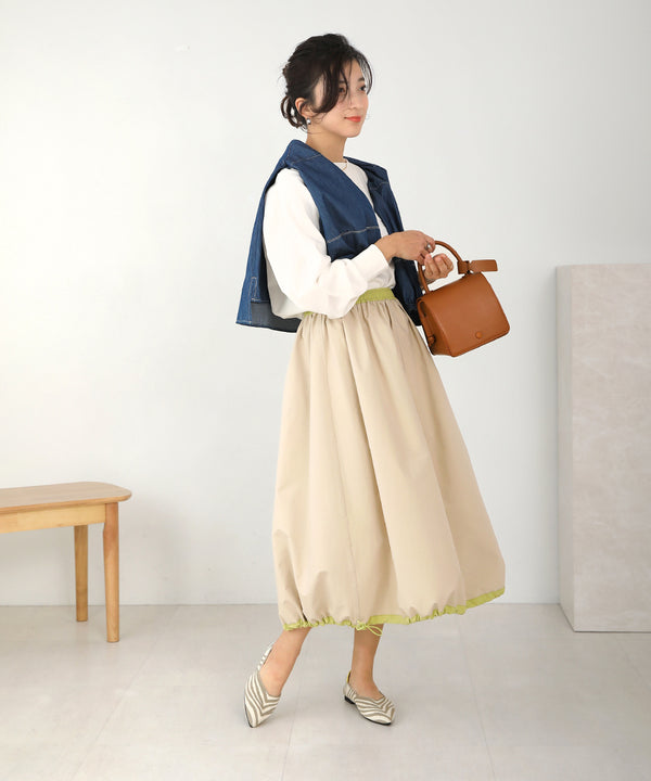 リバーシブルフレアバルーンスカート