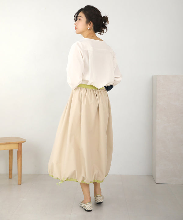 リバーシブルフレアバルーンスカート