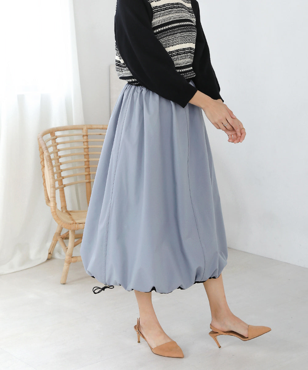 リバーシブルフレアバルーンスカート