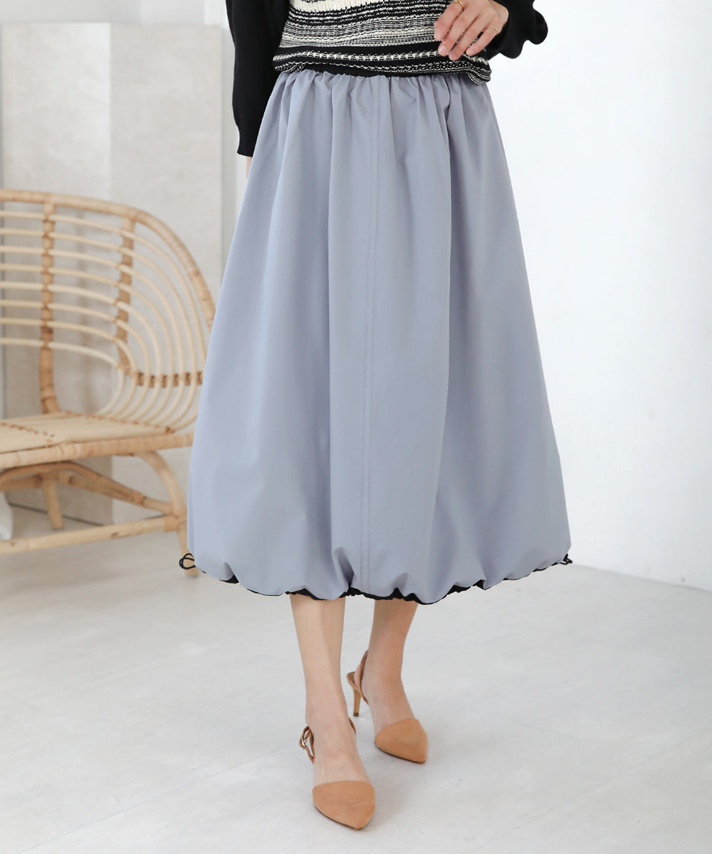 リバーシブルフレアバルーンスカート