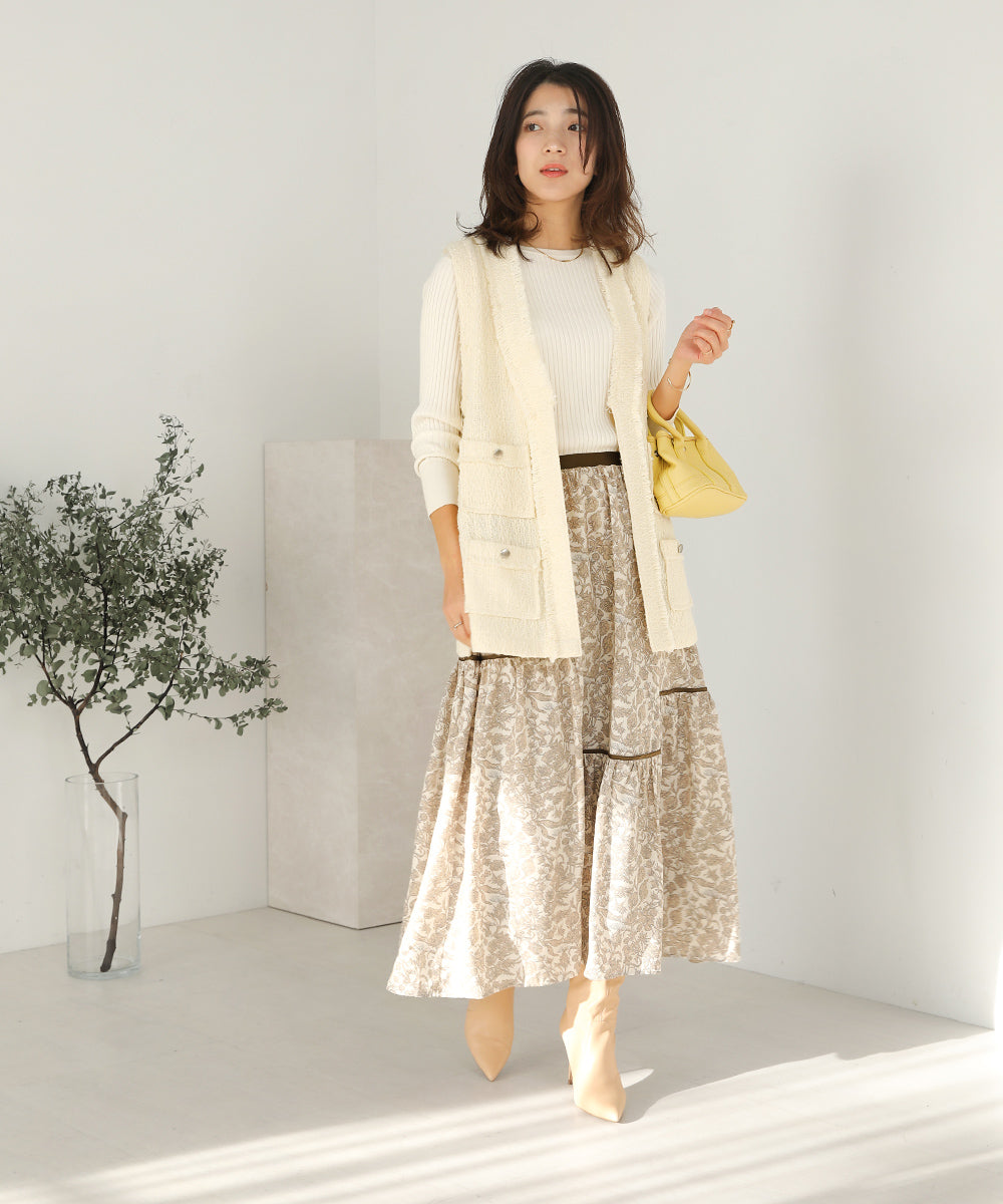 ミモレティアードスカート