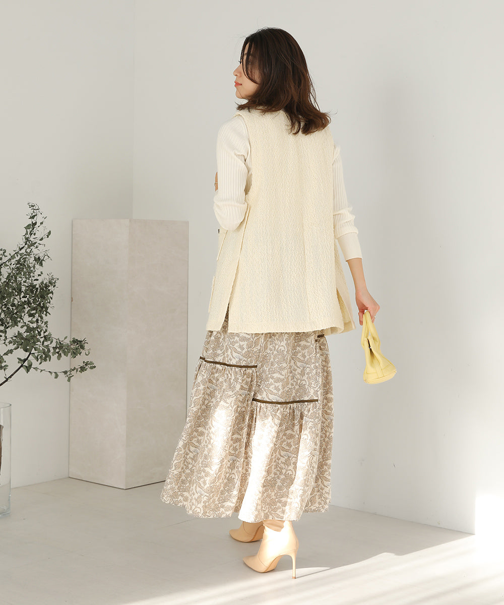 ミモレティアードスカート