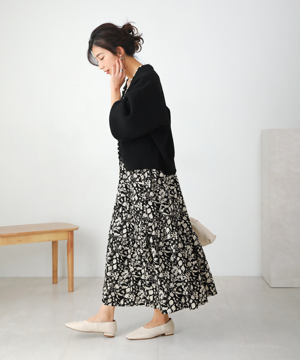 ミモレティアードスカート