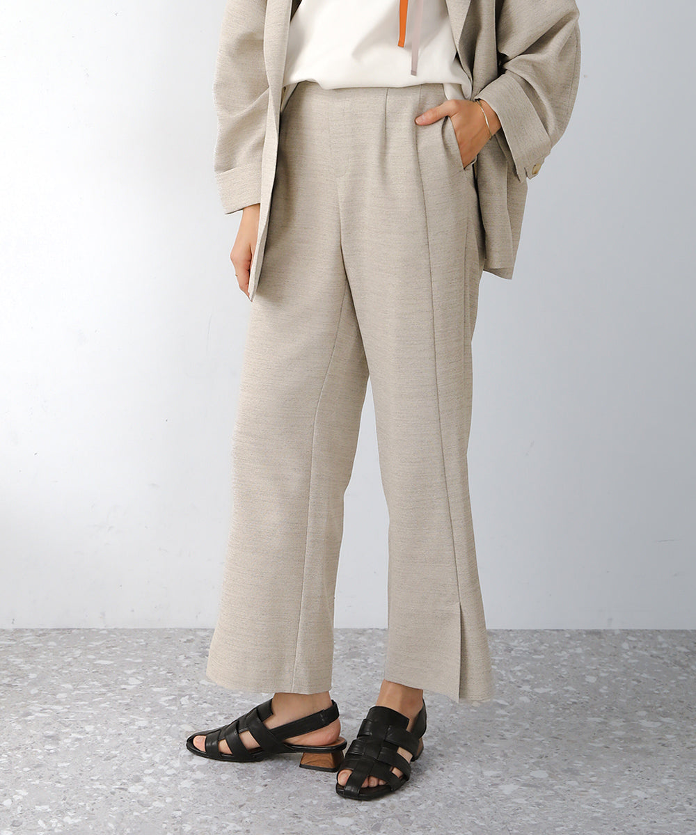 リネンライクストレートパンツ