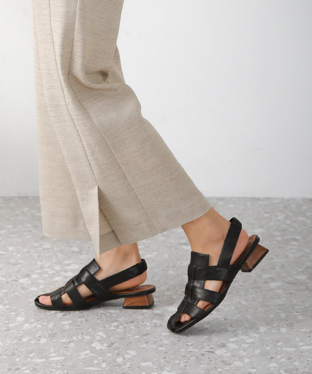 リネンライクストレートパンツ