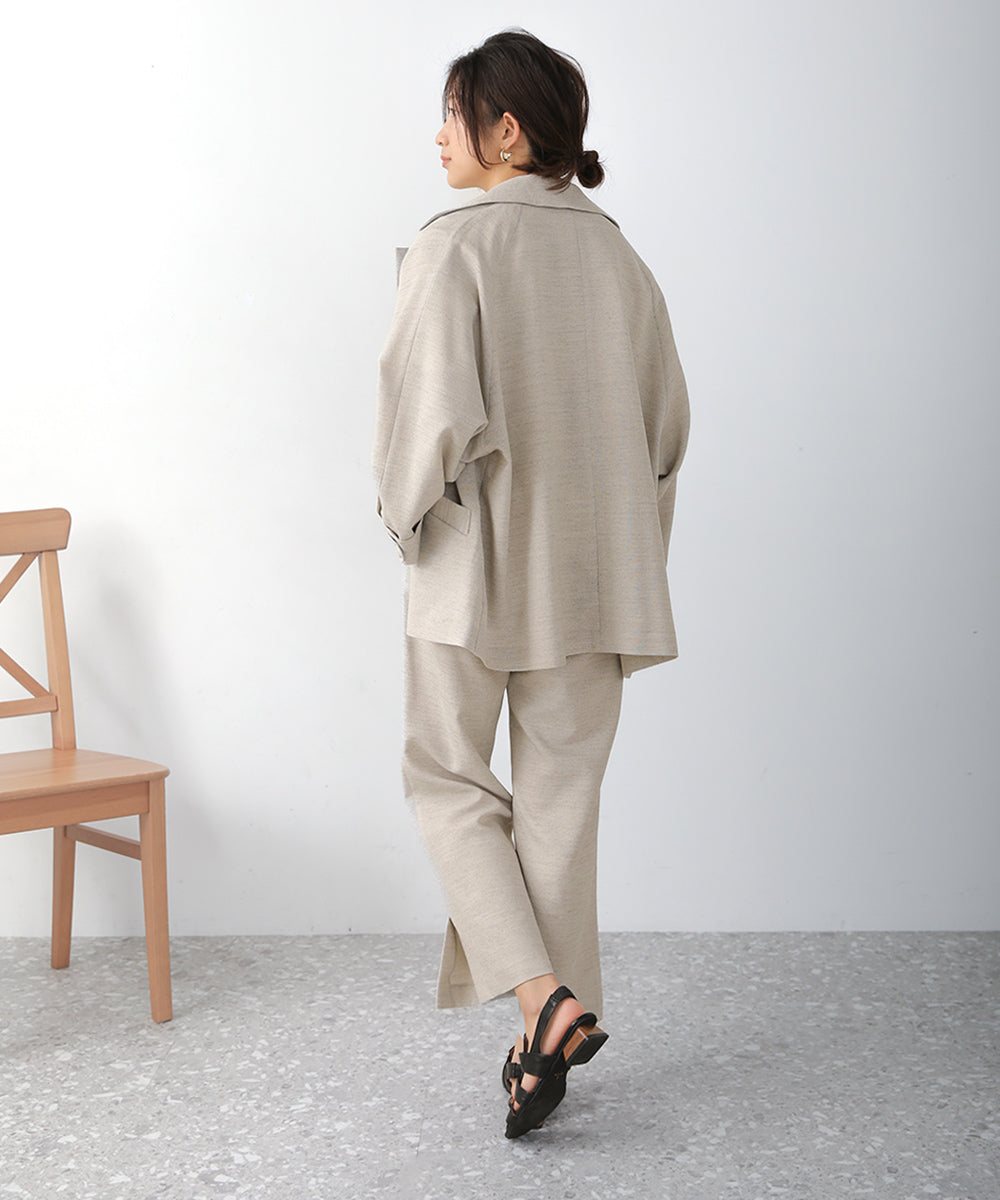 リネンライクストレートパンツ