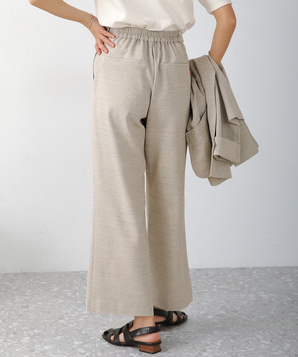リネンライクストレートパンツ