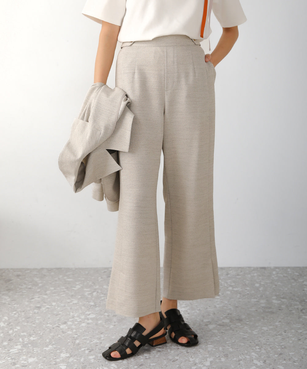 リネンライクストレートパンツ