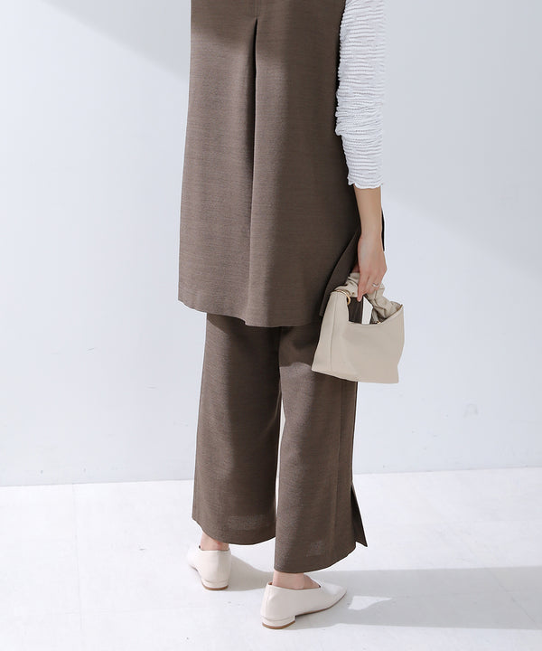 リネンライクストレートパンツ