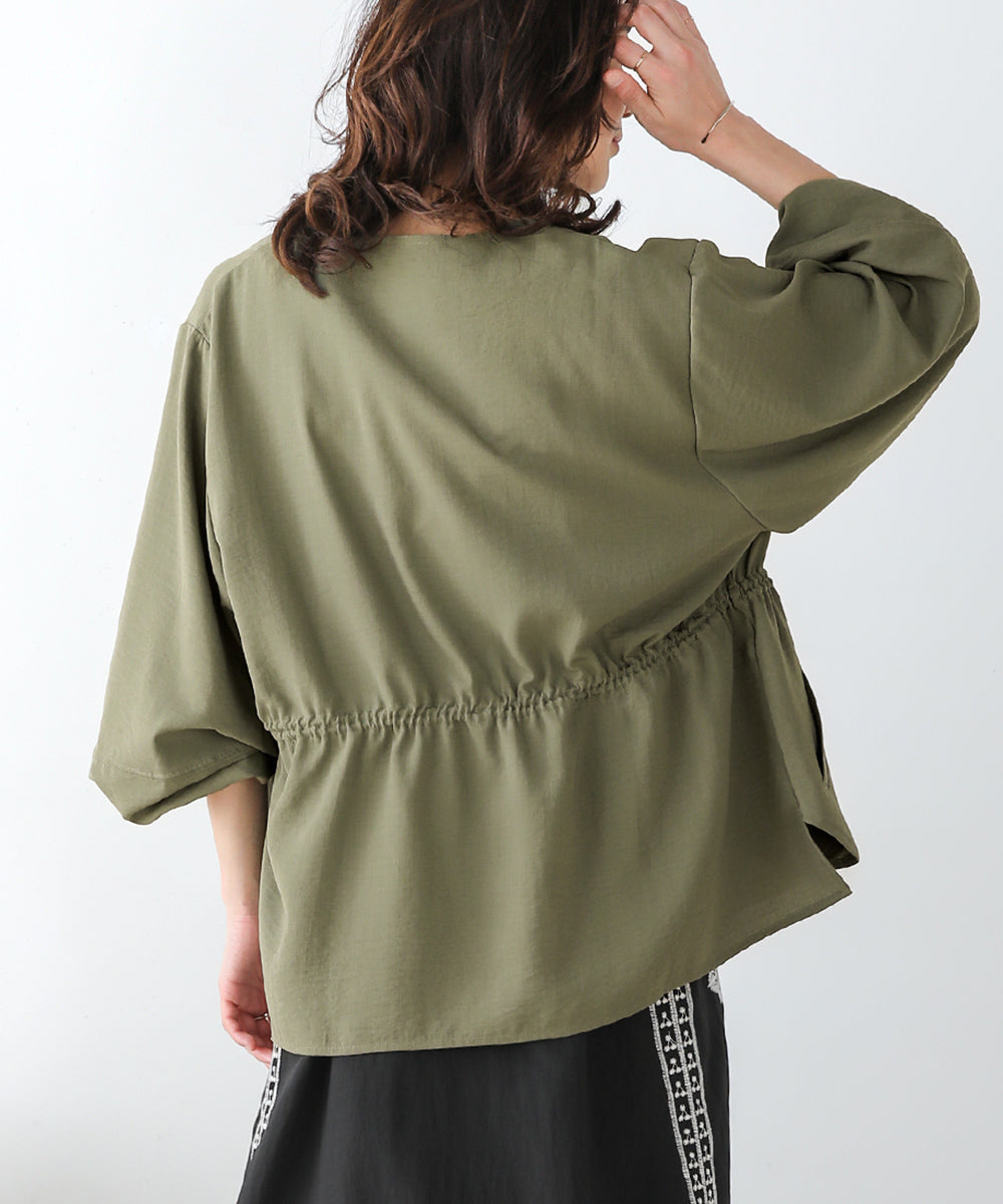 BouJeloud 麻ライクリングドットジャケット