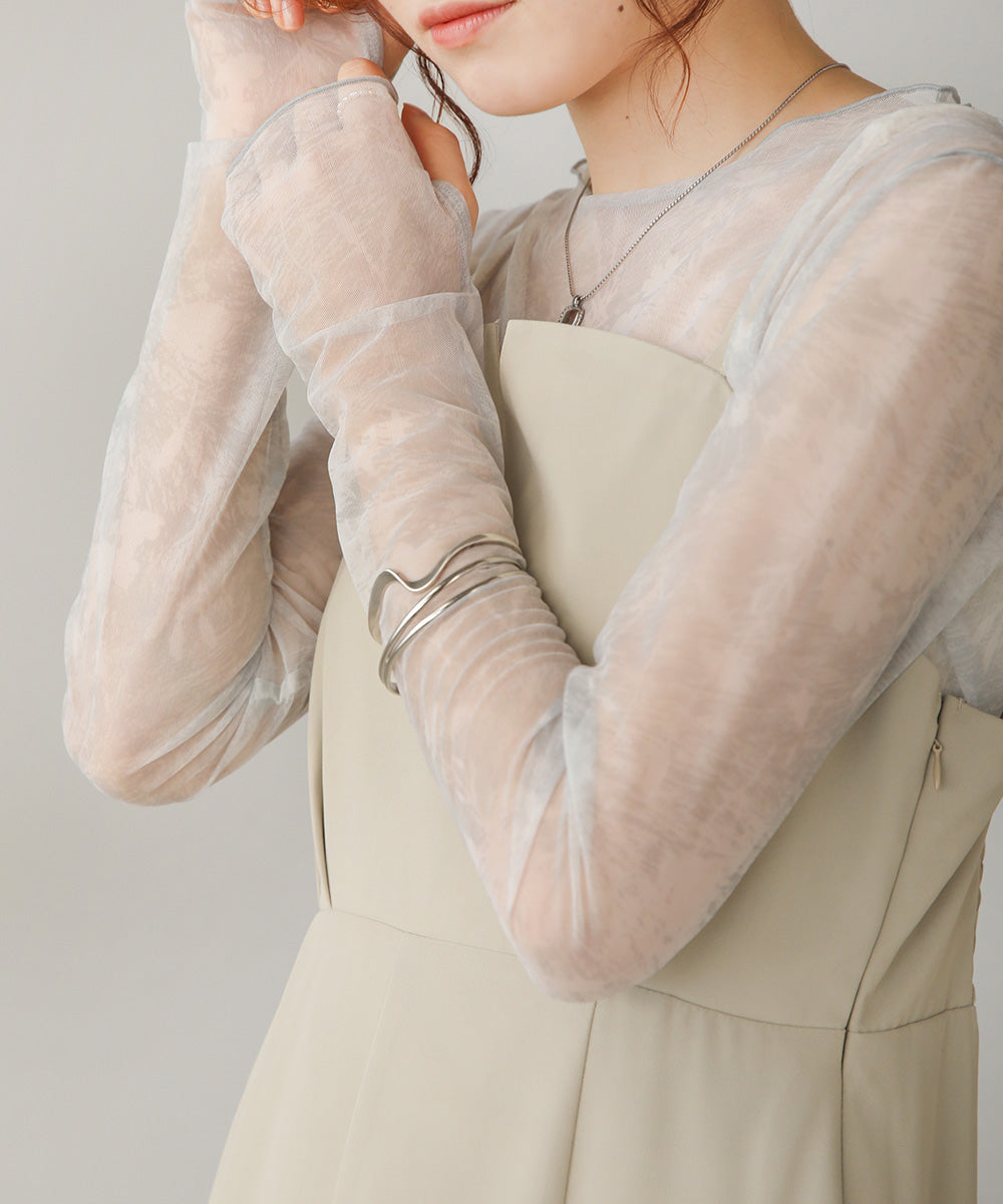 Bab ニュアンスプリントシアートップス