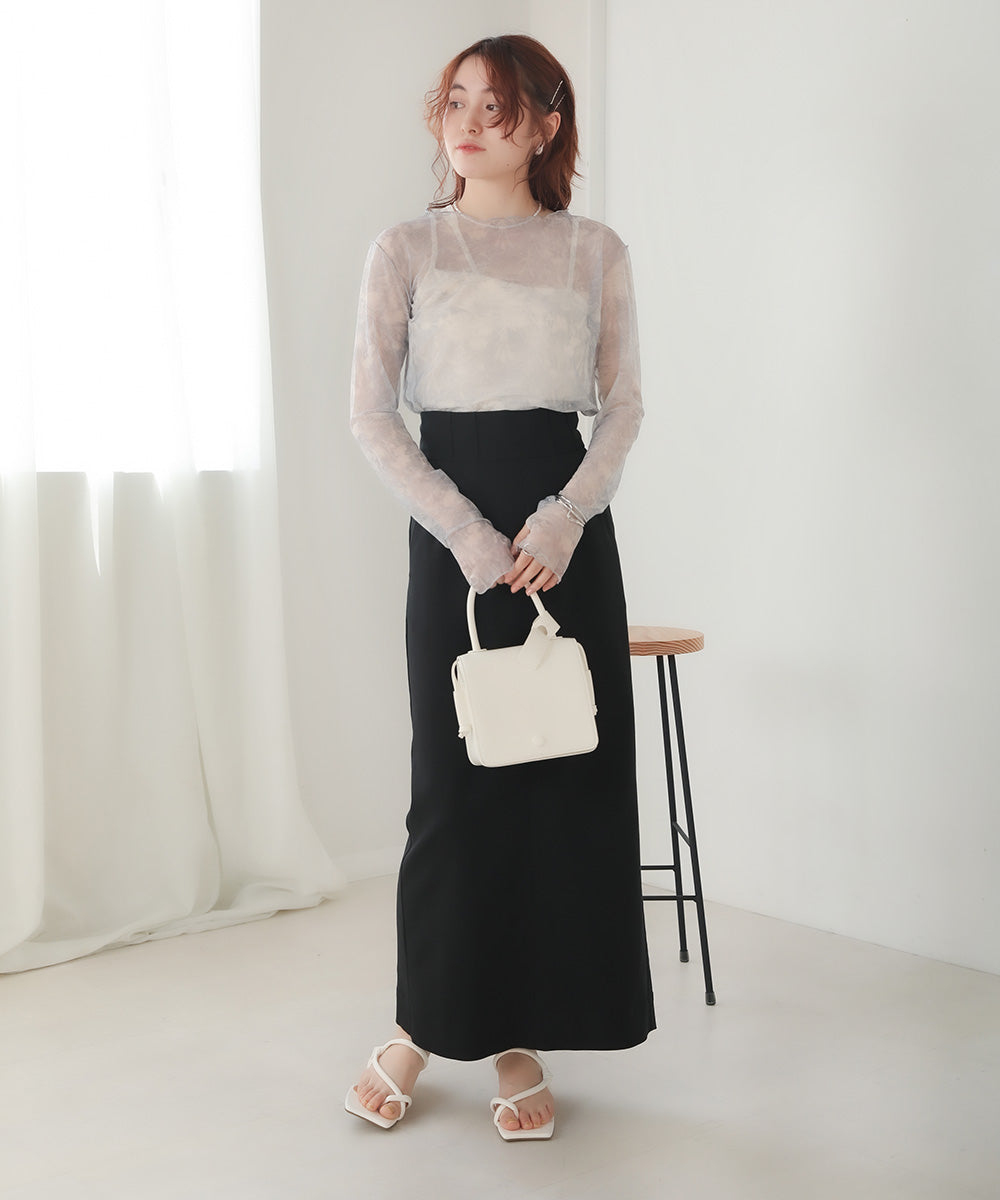 Bab ニュアンスプリントシアートップス 【メール便280円】