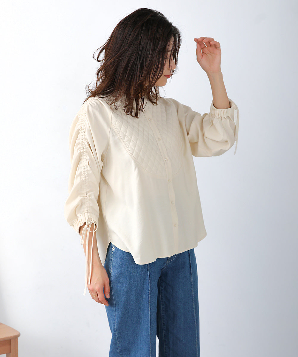 BouJeloud ドロストスリーブブラウス