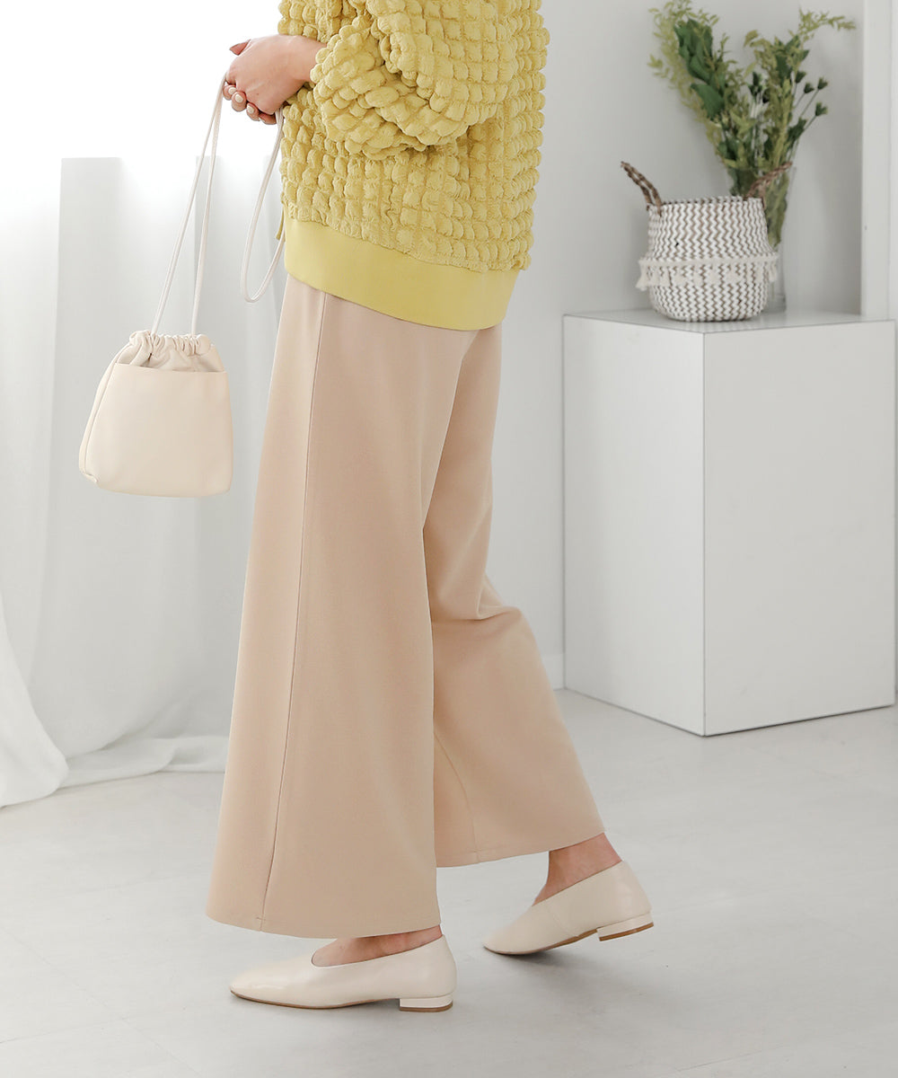BouJeloud カットジョーゼットワイドパンツ