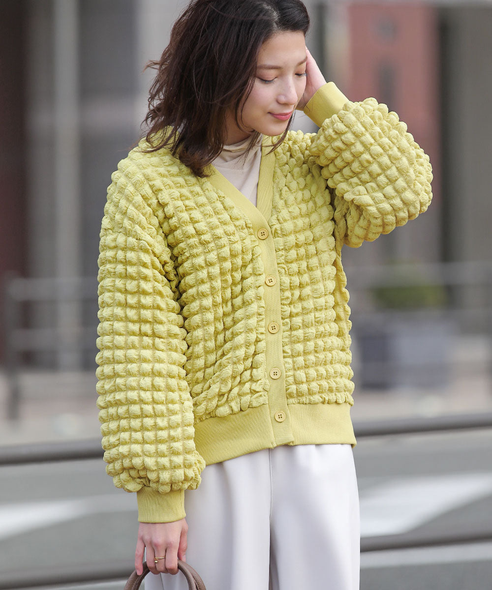 ポコポコジャージーカーディガン