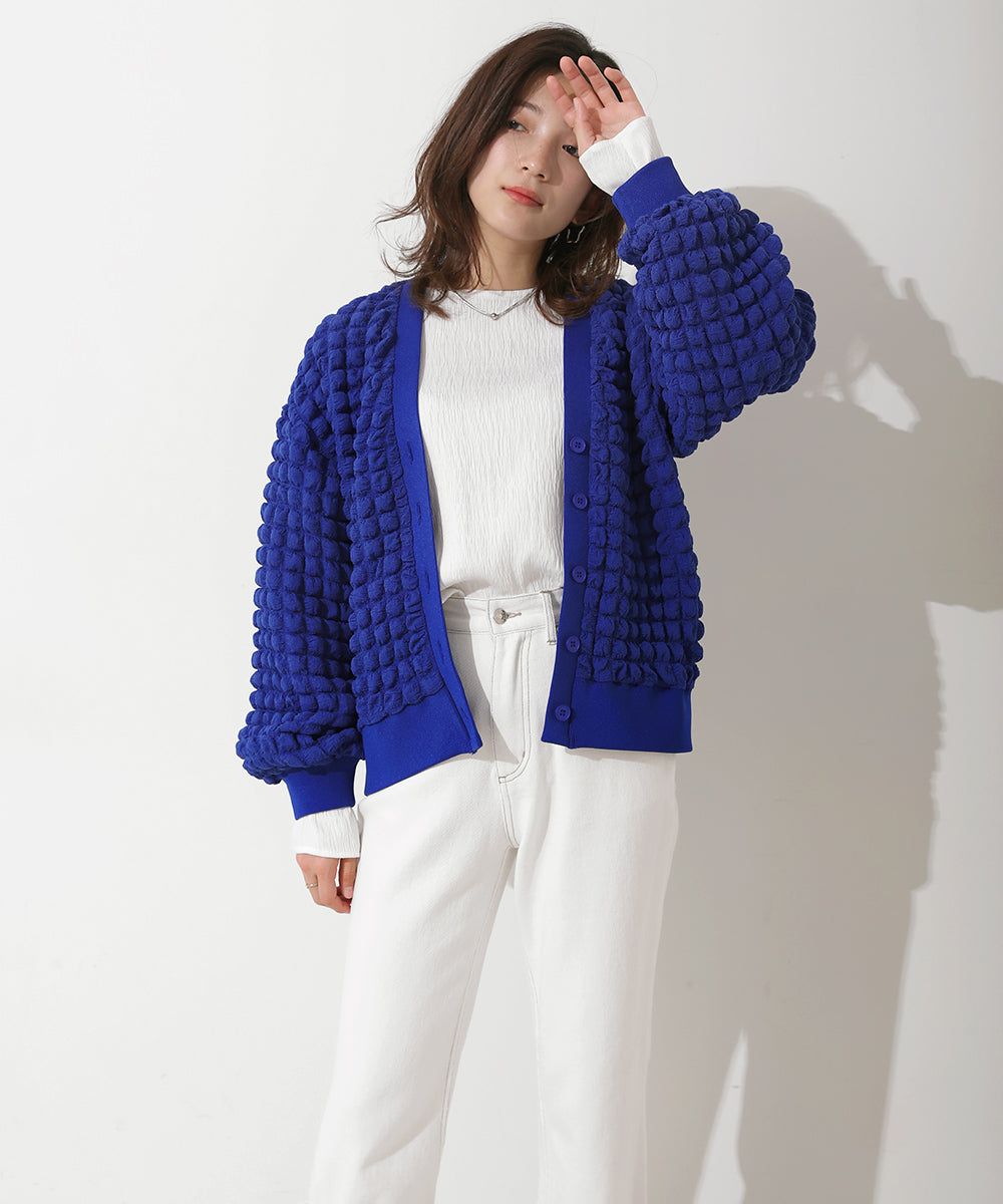 ポコポコジャージーカーディガン