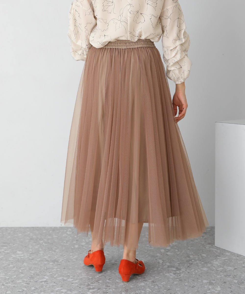 レザードッキングフレアスカート