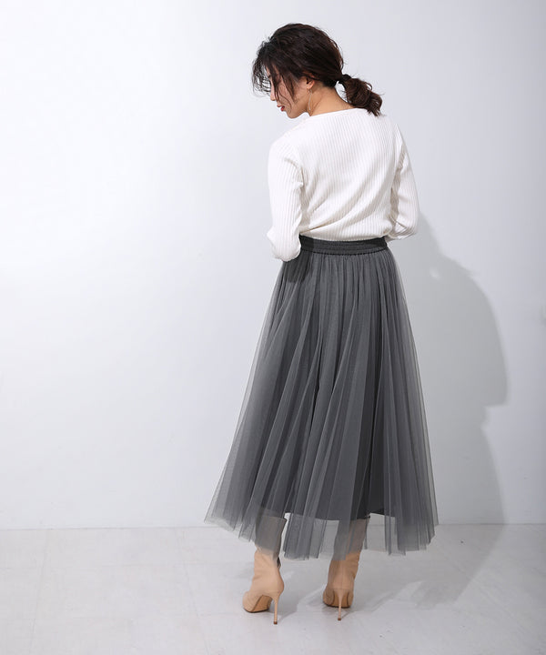 レザードッキングフレアスカート