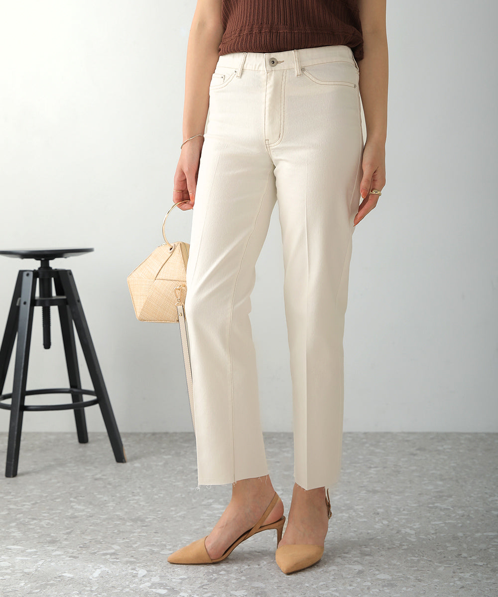 BouJeloud ハイストレッチカットオフデニム