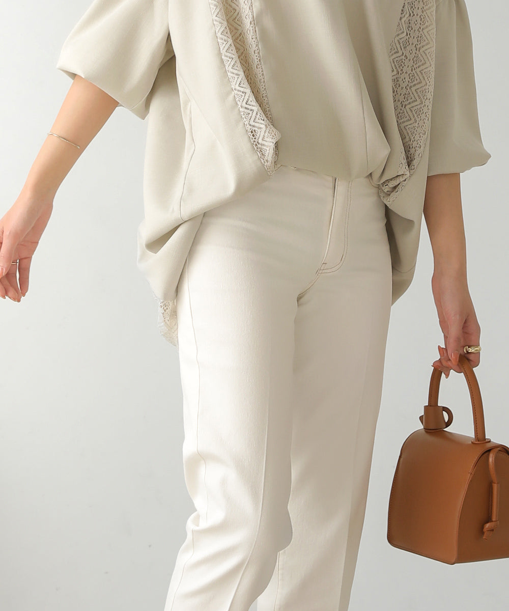 BouJeloud ハイストレッチカットオフデニム