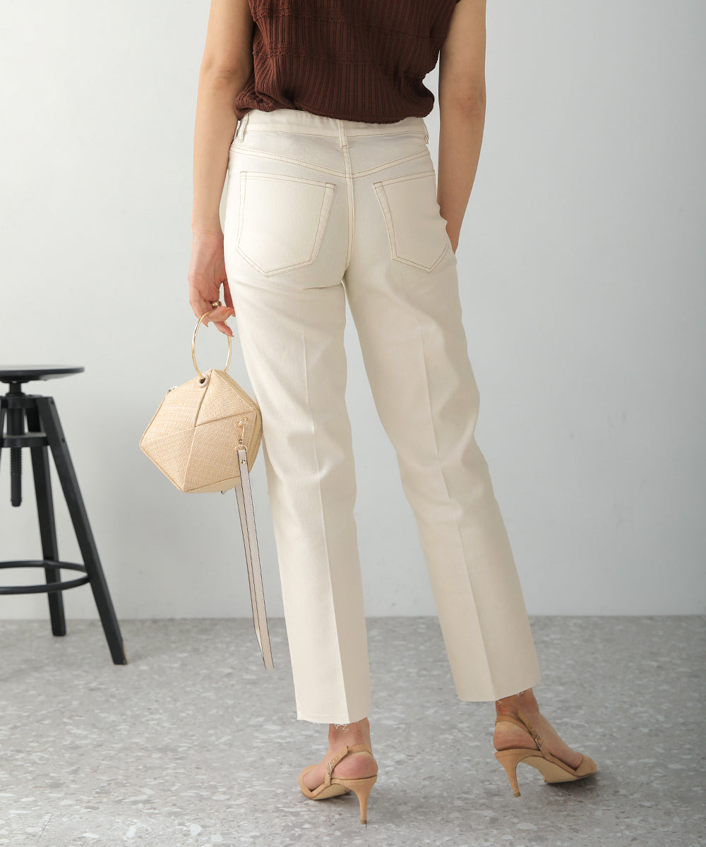 BouJeloud ハイストレッチカットオフデニム