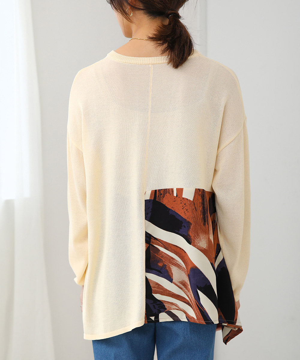 BouJeloud イレヘム柄ドッキングトップス