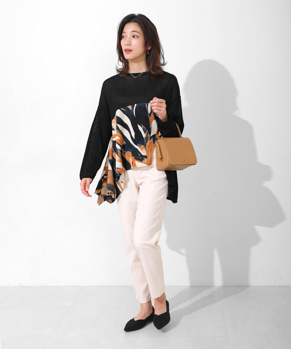 BouJeloud イレヘム柄ドッキングトップス