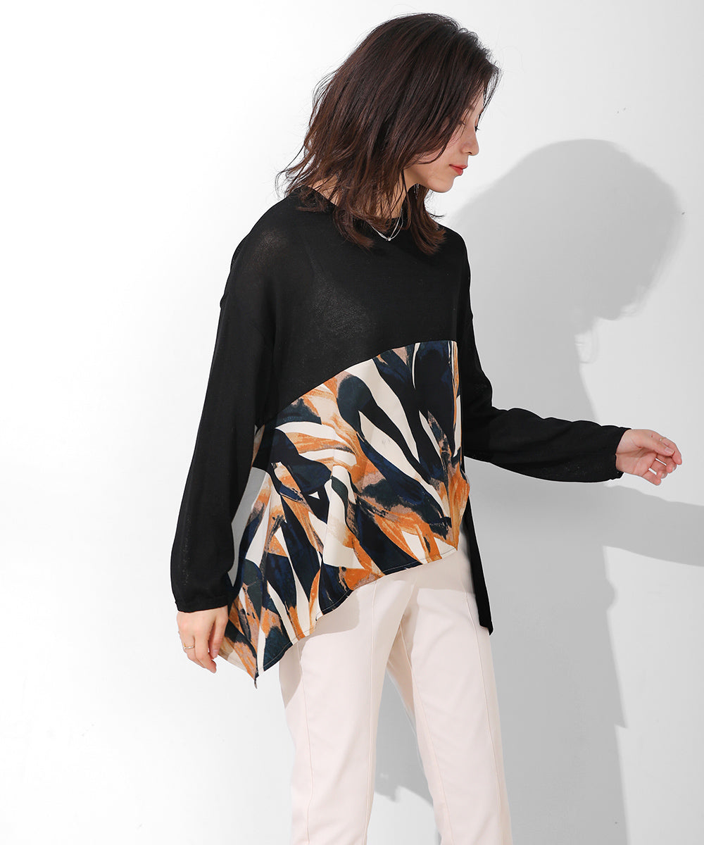 BouJeloud イレヘム柄ドッキングトップス