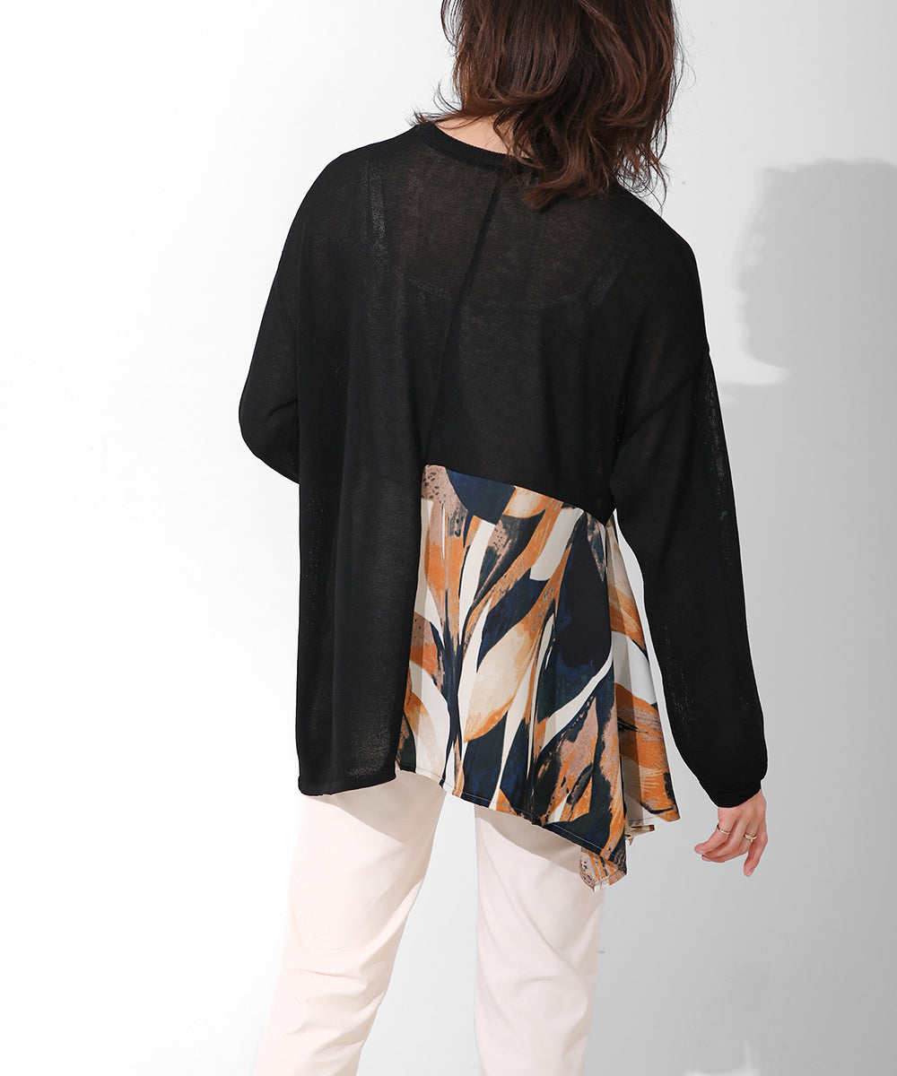 BouJeloud イレヘム柄ドッキングトップス