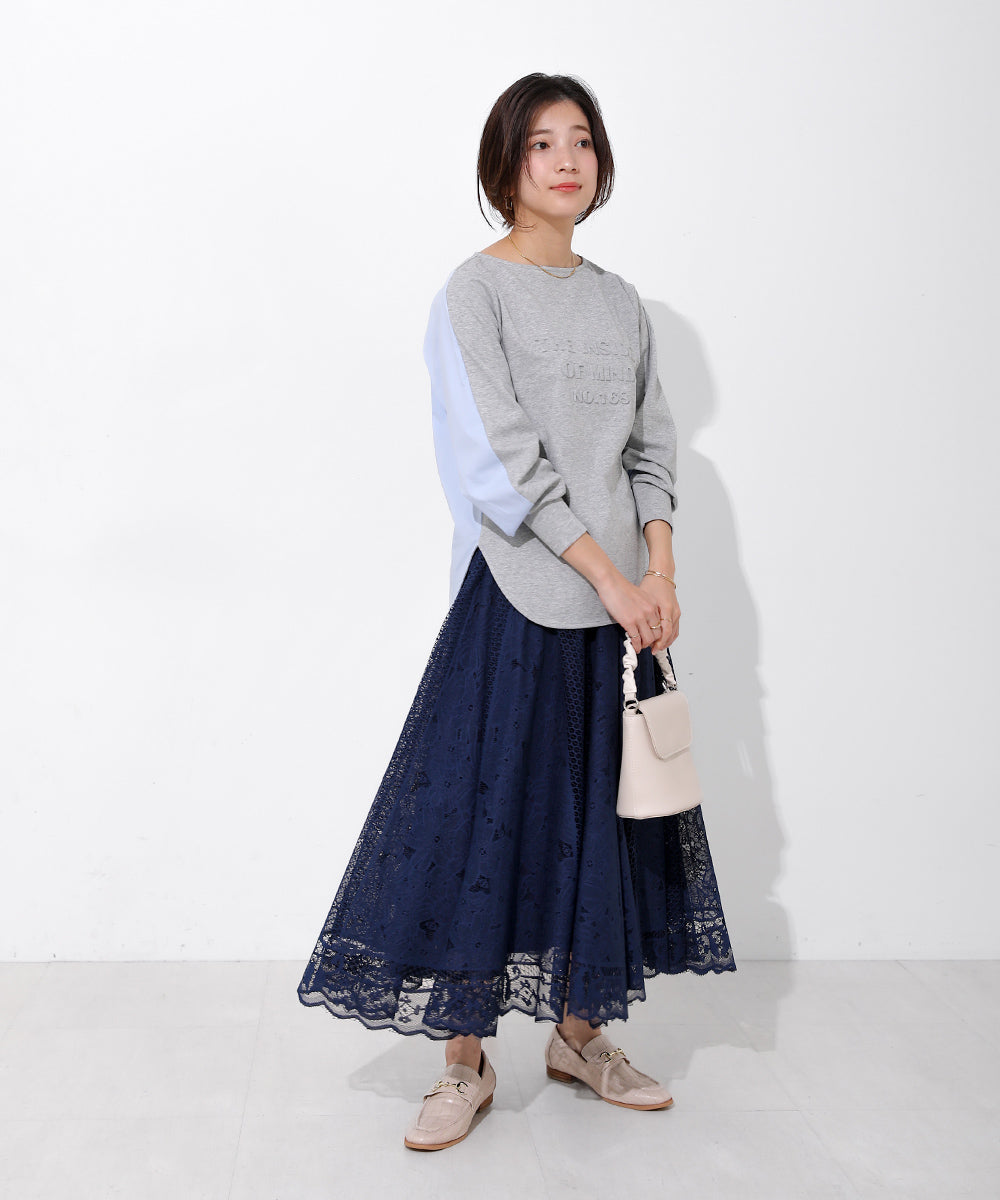 BouJeloud シャツドッキングエンボストップス