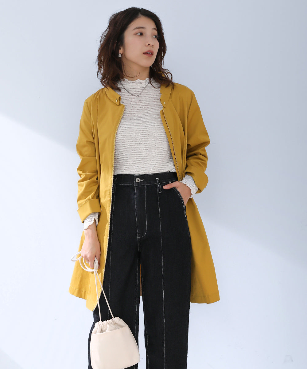 BouJeloud コットンストレッチ2way衿コート