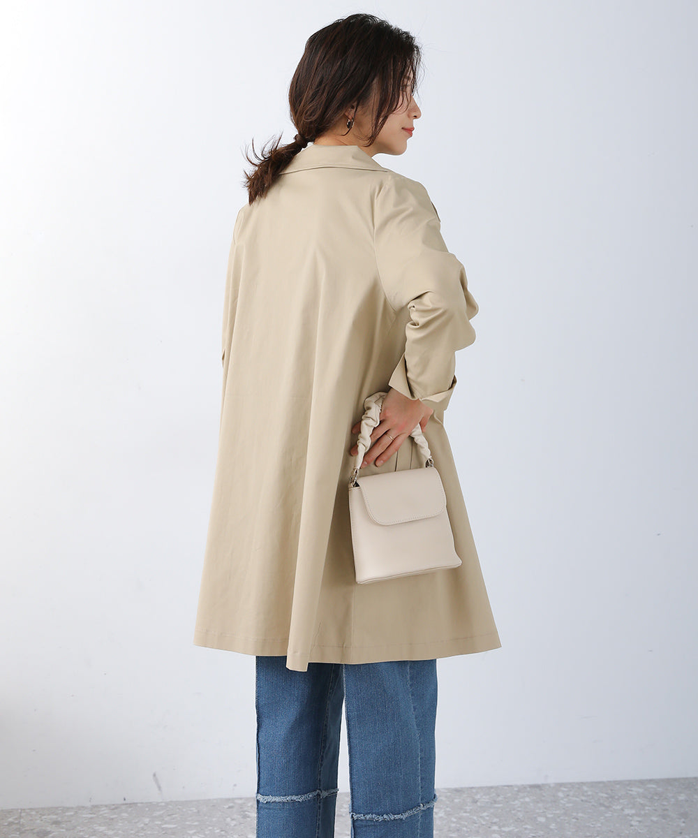 BouJeloud コットンストレッチ2way衿コート