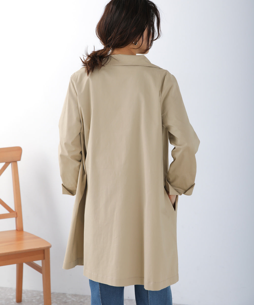 BouJeloud コットンストレッチ2way衿コート