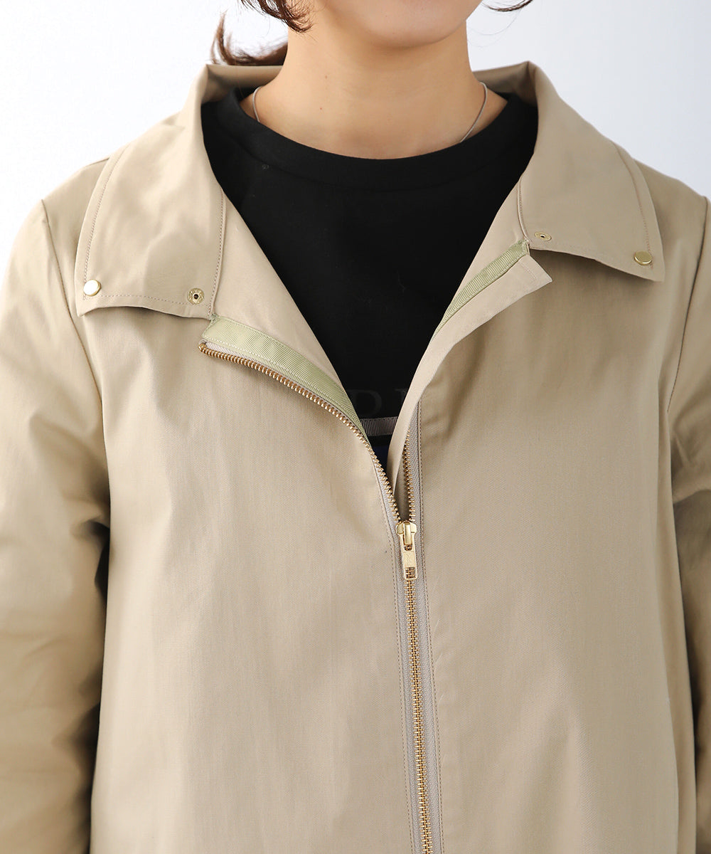 BouJeloud コットンストレッチ2way衿コート