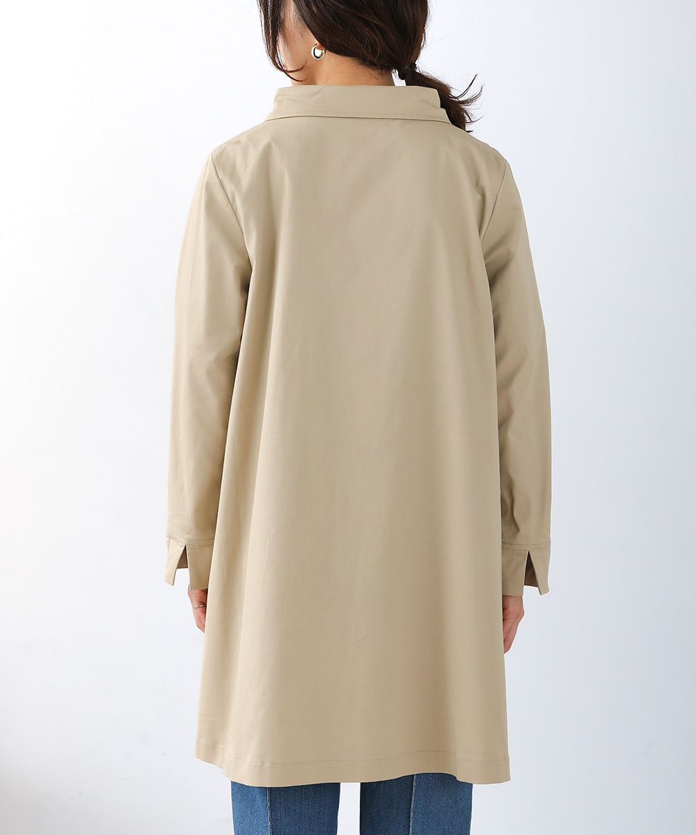 BouJeloud コットンストレッチ2way衿コート
