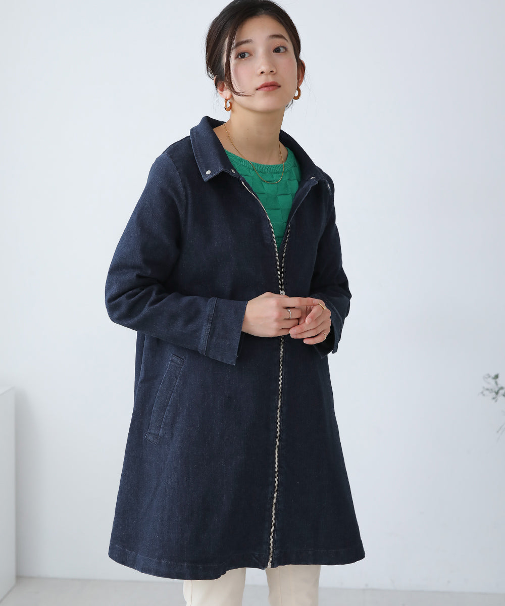 BouJeloud コットンストレッチ2way衿コート