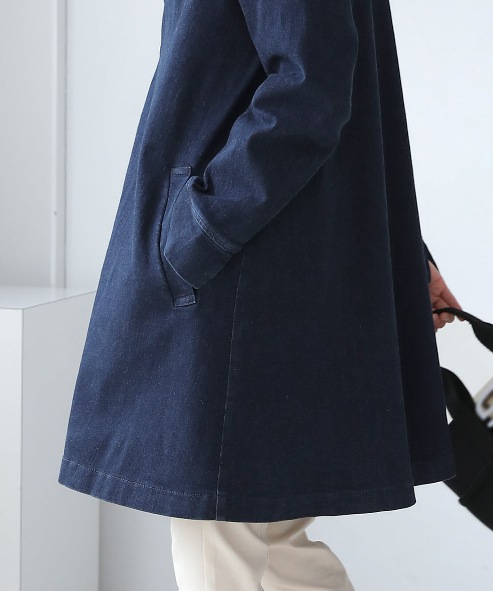 BouJeloud コットンストレッチ2way衿コート