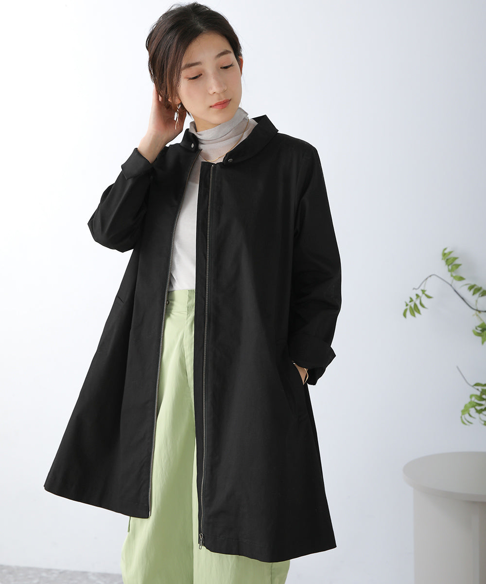 BouJeloud コットンストレッチ2way衿コート