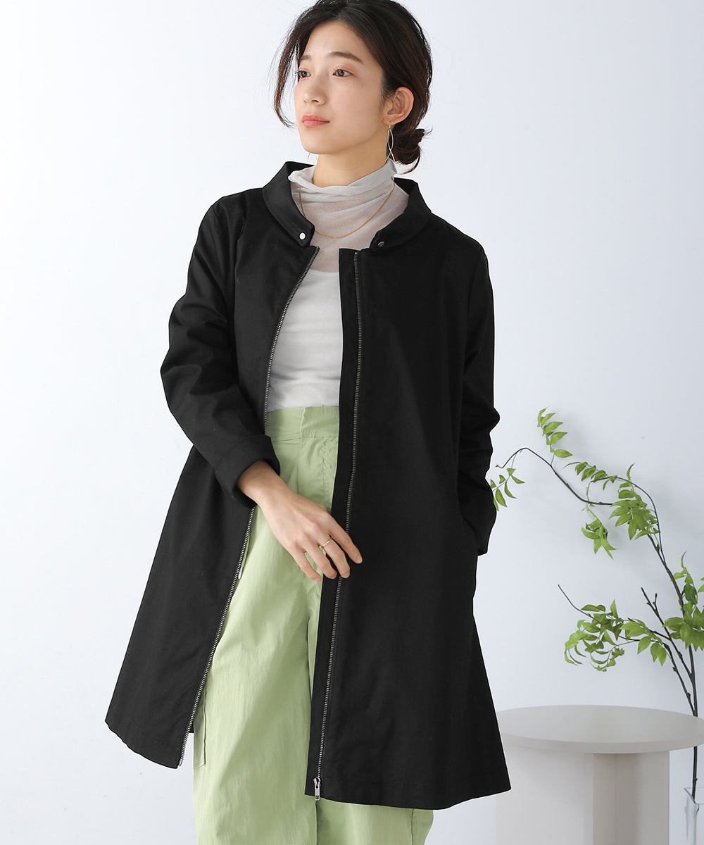 BouJeloud コットンストレッチ2way衿コート