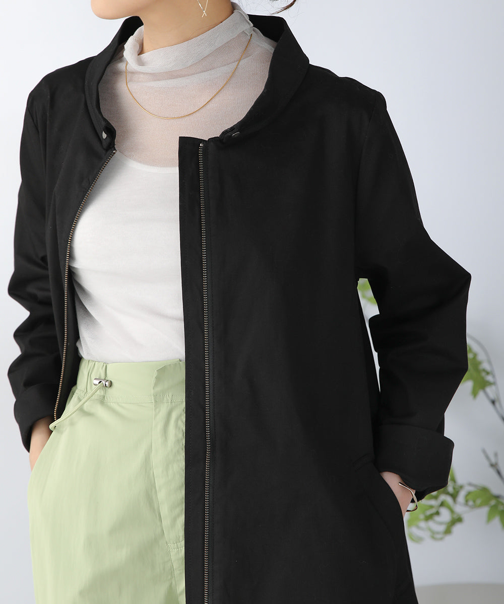BouJeloud コットンストレッチ2way衿コート