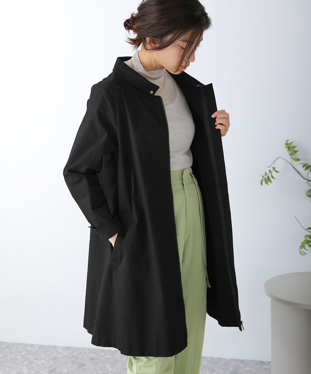 BouJeloud コットンストレッチ2way衿コート
