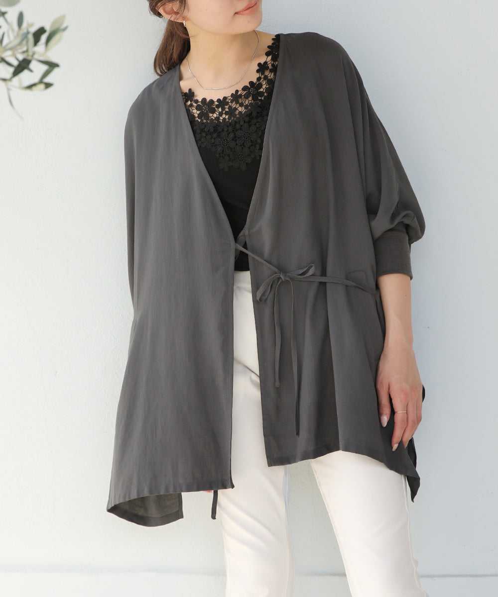BouJeloud T/Rスラブ2WAYカシュクールカーディガン