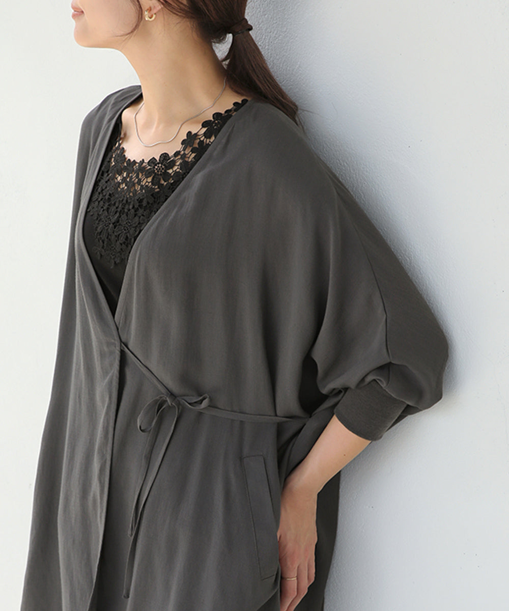 BouJeloud T/Rスラブ2WAYカシュクールカーディガン