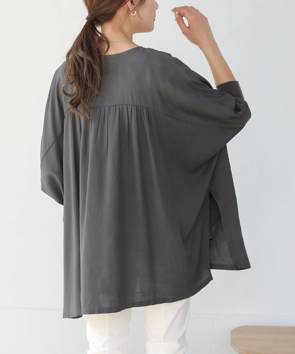 BouJeloud T/Rスラブ2WAYカシュクールカーディガン