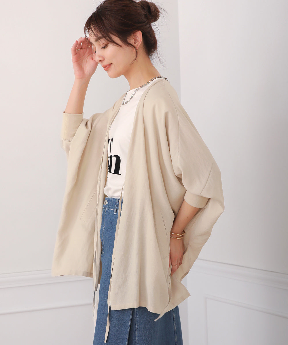 BouJeloud T/Rスラブ2WAYカシュクールカーディガン