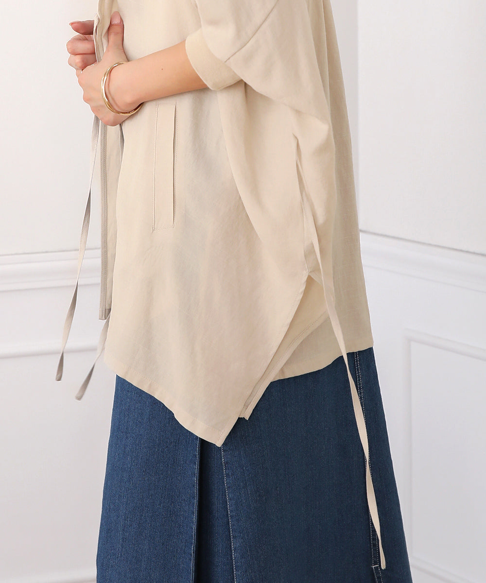 BouJeloud T/Rスラブ2WAYカシュクールカーディガン